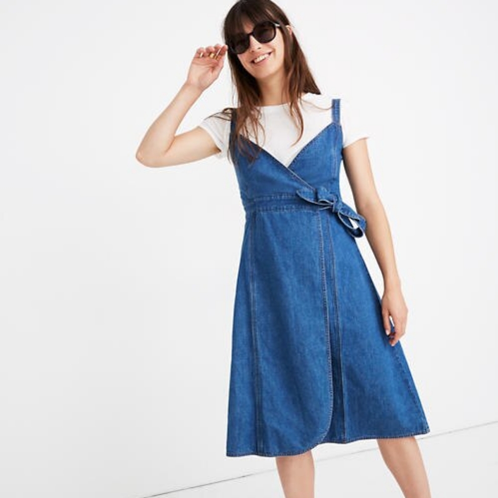 Madewell Denim Wrap Dress Maelin Wash